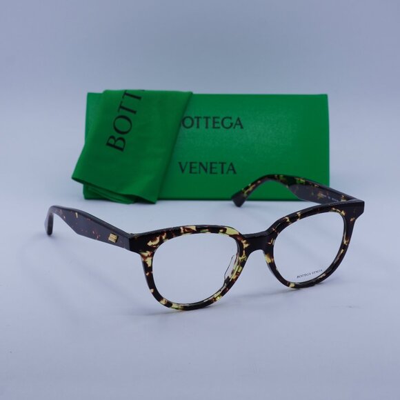 Bottega Veneta BV1020O 002 Cat Eye Eyeglasses 49mm – Havana - Picture 1 of 11